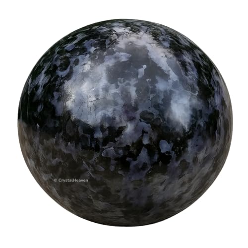 Image of Certified Indigo Gabbro Crystal Ball for Meditation - Premium Crystal Vastu Items for Home and Feng Shui Items for Good Luck - Ideal for Pooja Supplies and Spiritual Practices (1.5 inch Inch)