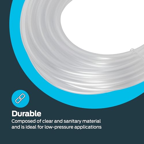 Image of Eastman 3 /16 Inch ID (5 /16 Inch OD) PVC Clear Vinyl Tubing, 20 Foot Length, 98562 (Pack of 10)
