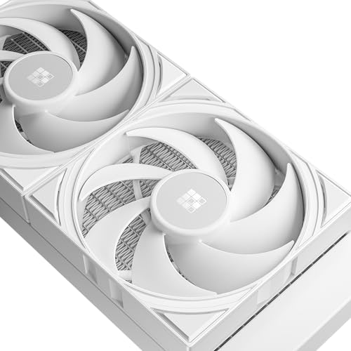 Image of NEXAURA 240 WH Liquid Cooler, 240mm, PWM Pump, 2500-3600RPM, Diamond Glow ARGB Pump Head, Fluid Dynamic Bearing Fans, White