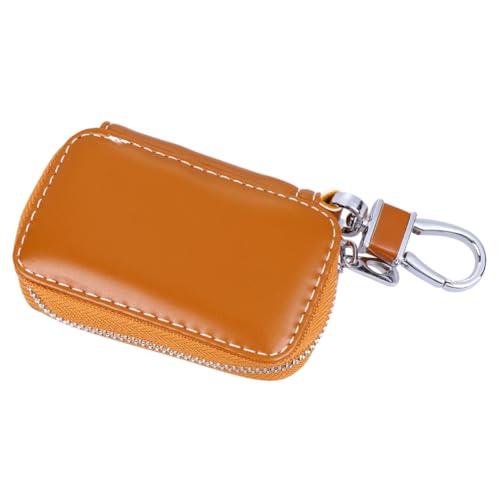 HOLIDYOYO Key Pouch Leather Car Key Bag for Men Women Fashion Design Large Storage Anti-Lost Safe
