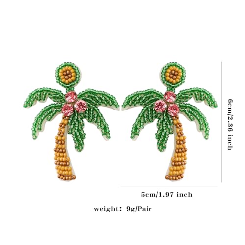 Bohemian Handmade Beaded Vacation Dangle Drop Earrings Summer Boho Beach Statement Jewelry for Women3