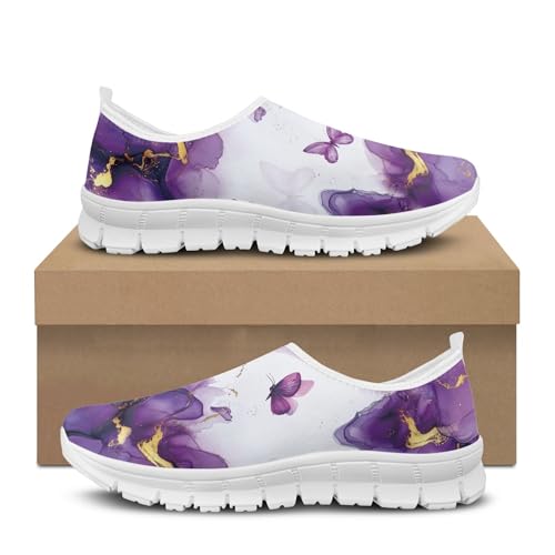Image of Hummingbird Floral Print Lightweight Walking Shoes for Women Mesh Casual Sneakers Size 5-10.5