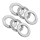 Bettomshin 2Pcs 51105 Thrust Ball Bearings, 25x42x11mm, 19.5kN Cr 37.2kN Cor High Temperature Bearing Steel for Rotating Applications Industry Machine Tool