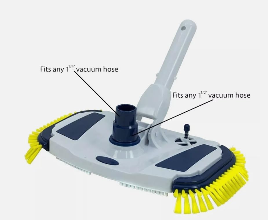 In-Ground & above Ground Swimming Pool Weighted Vacuum Head w/Side Brushes?Replacement for Aqua Select OEM