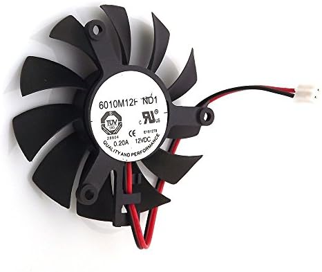 6010M12F ND1 12V 0.2A 55mm 2 Pin Replacement Cooling Fan Graphics Card Fan