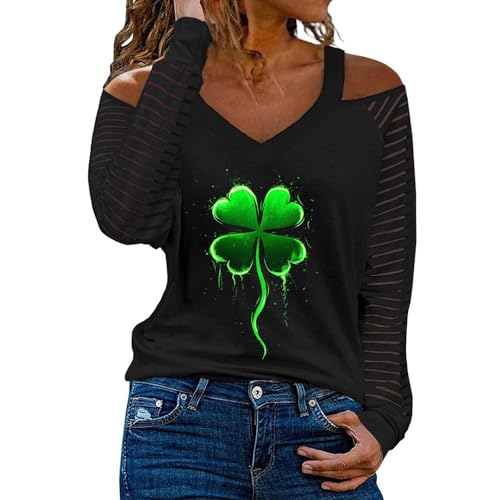 Cárdigan del día de San Patricio para Mujer, Camisas del día de San Patricio,Camiseta Blanca Mujer Manga Larga,Tops basicos Mujer,Camiseta Rayas Negras y Blancas,Sudadera