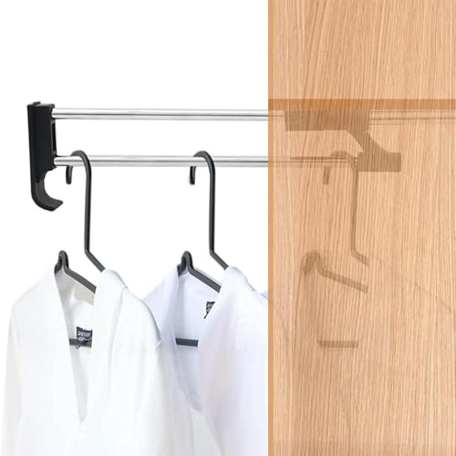 Riel de ropa de extracción de 45cm para armario extensible resistente 2