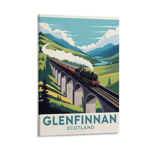 Poster Écosse Glenfinnan vintage Dianheng pour sublimer un mur vide