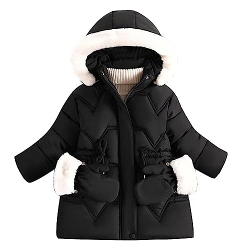 linboo Kinder Winterjacke Mädchen Jacke Gefüttert Warme Wintermantel...