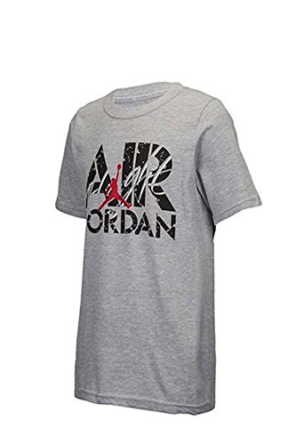 Jordan Boys Youth Air Crew Neck Tee (Medium, Grey AJ Flight)