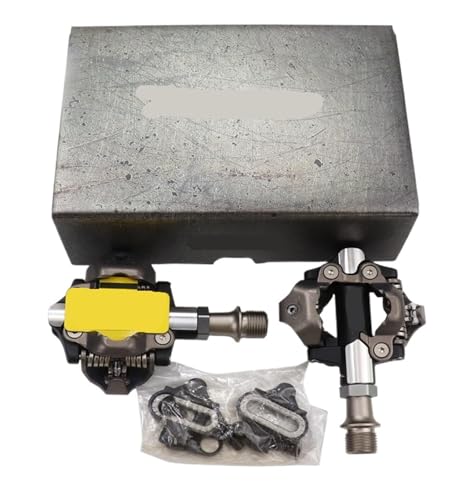 EYJOUTXGG Pedales DEORE XT M8100 XTR M9100 SPD, Pedales de Bicicleta de montaña autoblocantes con rodamientos de Carrera y Juego de Tacos(PD M9100 55mm)
