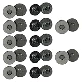 Waziaqoc 24 Sets Magnetic Snaps for Purse Closure, Black 18mm Magnetic Fastener Replacement Kit Magnetic Snaps for Purses and Totes Clothing Bag DIY Craft