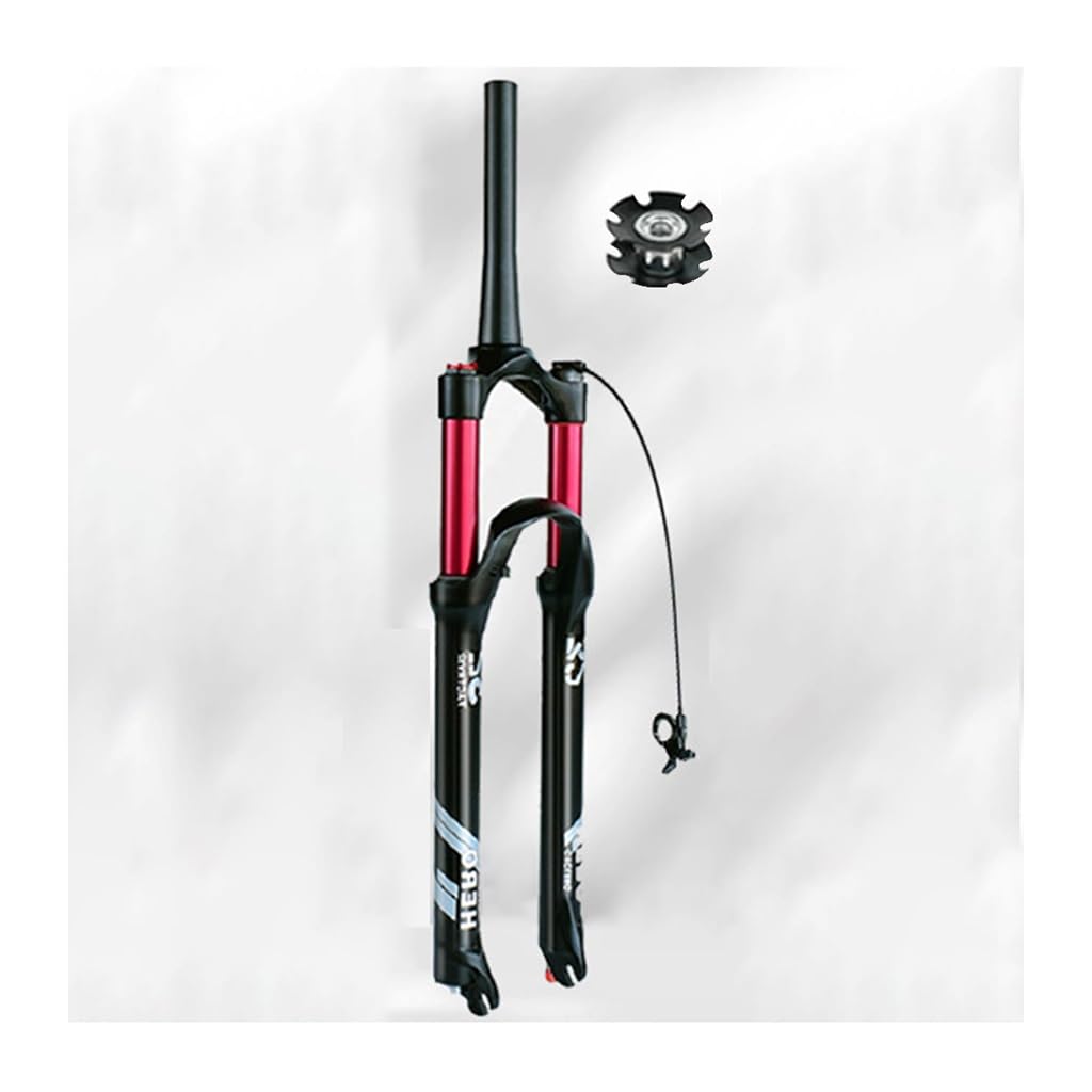 Bike Air Suspension Fork Fit For 26 27.5 29 Inch XC AM Mountain Bike Front Forks Ultralight 140mm Travel QR 9mm Tapered Steerer 1-1/2'' Rebound Adjust