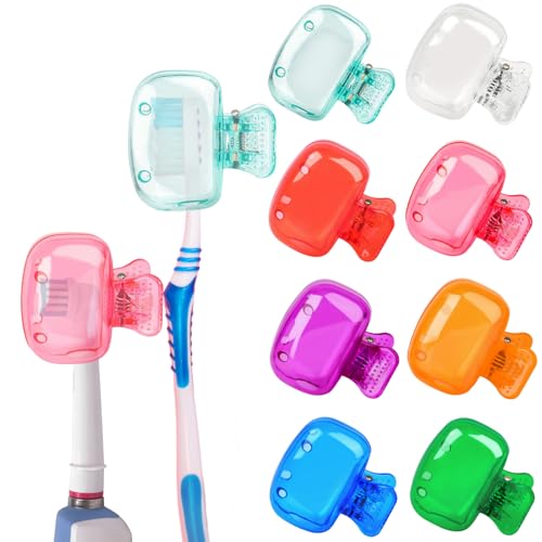 8 peças - Capas protetoras para escova de dentes elétrica e manual, compatível com cabeça, ideais para viagens, capa protetora compacta e resistente., Multicolor, Higiene - resistente