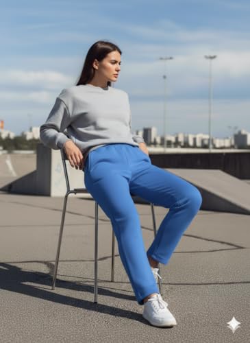Image of Mack Jonney Women's Solid Fleece Track Pants | Warm & Durable Casual Lowers | Trendy Lowers-M5306