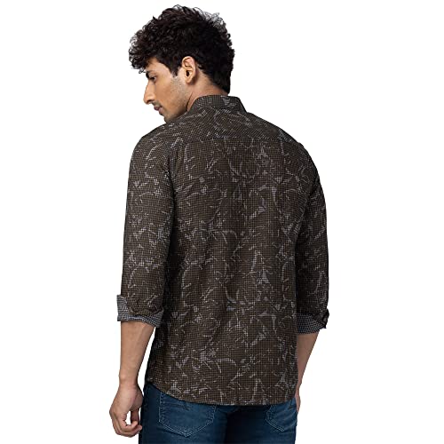 Image of Spykar Men's Slim Fit N /A Full Sleeve Checked Casual Shirts