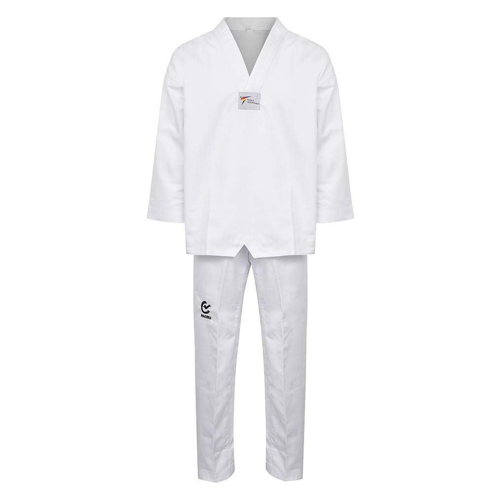 Playwell WT Approved Student Taekwondo Uniform White V Neck (170cm)