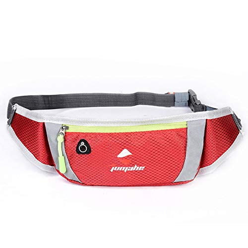 Gürteltasche wasserdichte atmungsaktive Outdoor-Sporttaschen mit Kopfhörerbohrung mit ultraleichten Taschen Handytasche rot 20x11cm