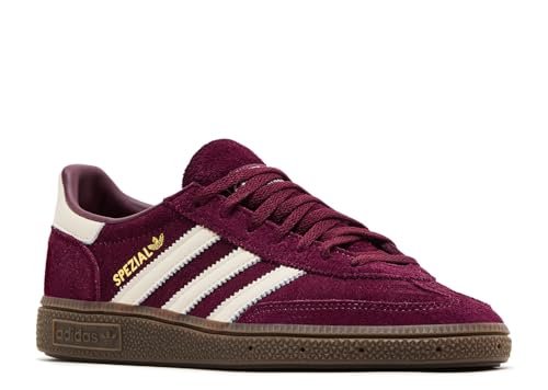 Image of adidas Handball Spezial Women's Shoes, Maroon /Wonder White /Gum 5, Size 9.5