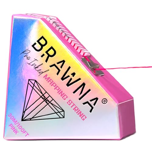 BRAWNA [ 30M ] Pink Mapping String for Eyebrow Measuring - Microblading Thread Ink - Microblading Supplies - PMU Kit