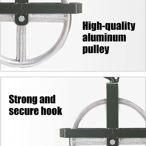 popmoon scaffold hoist pulley 1234 scaffolding wheels aluminum pulley wheel 1000lbs ladder hooks pulleys for lifting with rope