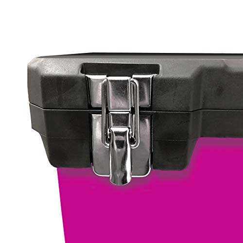 The Original Pink Box 20-Inch Portable Steel Toolbox With Removeable Tray