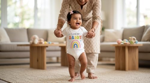 Image of Lillypupp Cotton Body Suit For New Born Baby Boy Girl Made To Express Love For Fathers /Daddies. Half Sleeves Romper Bodysuit Clothes For Infant Toddler Boys Girls.