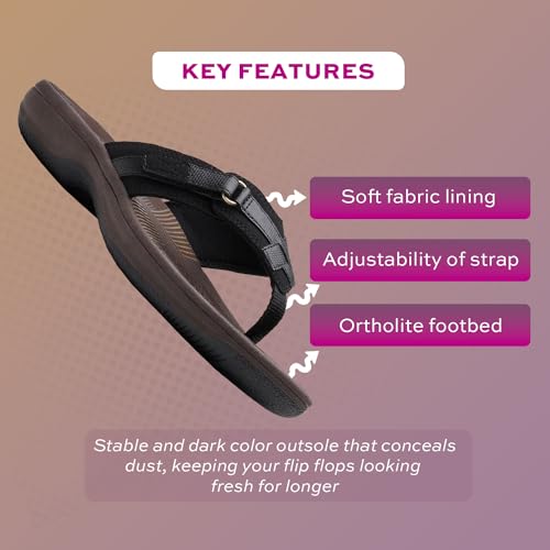 Image of Clarks Womens Breeze Sea Flip-Flop Sandals - Comfortable Flip Flop with Adjustable Hook and Arch Support - Casual Summer Wearing Cloudsteppers for Everyday