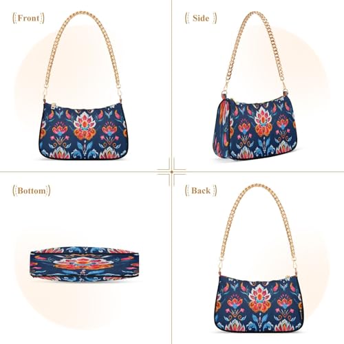 CEBUGI Crossbody Bags for Women Shoulder Purse Floral Pattern Handbags Stylish Clutch Purse with Chain Strap2