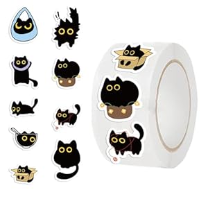 Generisch Cartoon Katzen Aufkleber Rolle PNKV8IRFODZ70FI7I