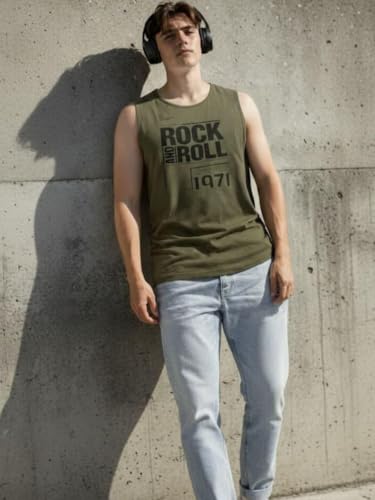 Image of Rigo Stylish Cotton Printed Vest for Men | Round Neck,Regular Fit, Sleeveless T-Shirt Vest for Men | Casual Innerwear Sando for Men & Boys - Perfect for Workouts Gym, Vacations, and Beaches