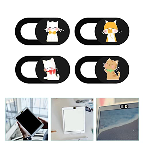 SOLUSTRE 4 Pçs Capa de Webcam Slide Design de Gato Capa de Câmera Web Capa de Câmera de Laptop Capa