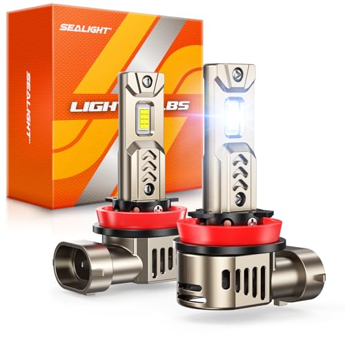 SEALIGHT H11/H9/H8 Bulbs with Cooling Fan, 2-pack