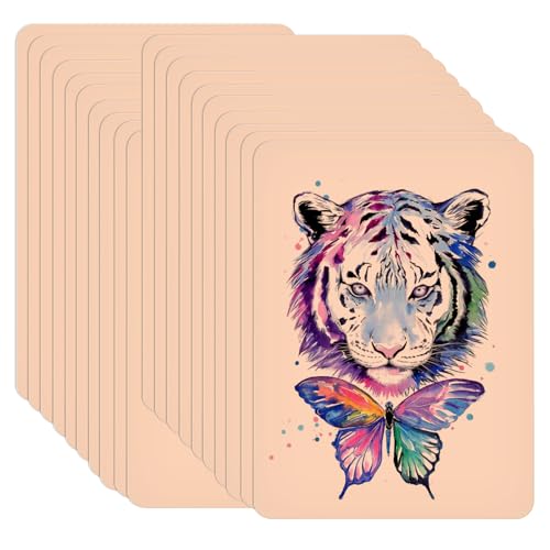 Joyeee Piel Sintetica Tatuaje, 20pcs Doble Cara Profesional Silicona Piel Sintetica Tatuaje 19 X 14cm con 10pcs Papel Transfer Tattoo para Tatuadores Principiantes y Experimentados (1mm)