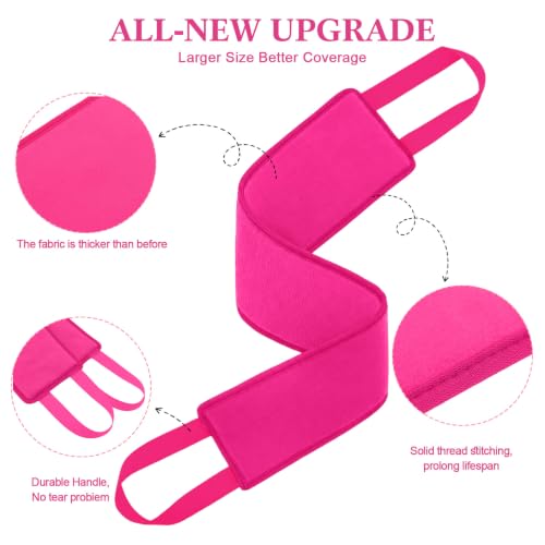 Image of 6pcs Self Tanning Mitt Applicator Kit Including Self Tanning Mitt and Brush, Body Brush, Back Applicator, Mini Facial Glove, Facial Tool, Exfoliating Glove (Rose Red)
