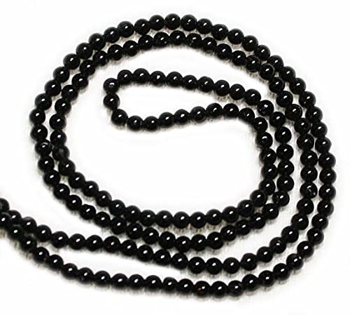 Tourmaline noire naturelle de qualité supérieure en perles lisses