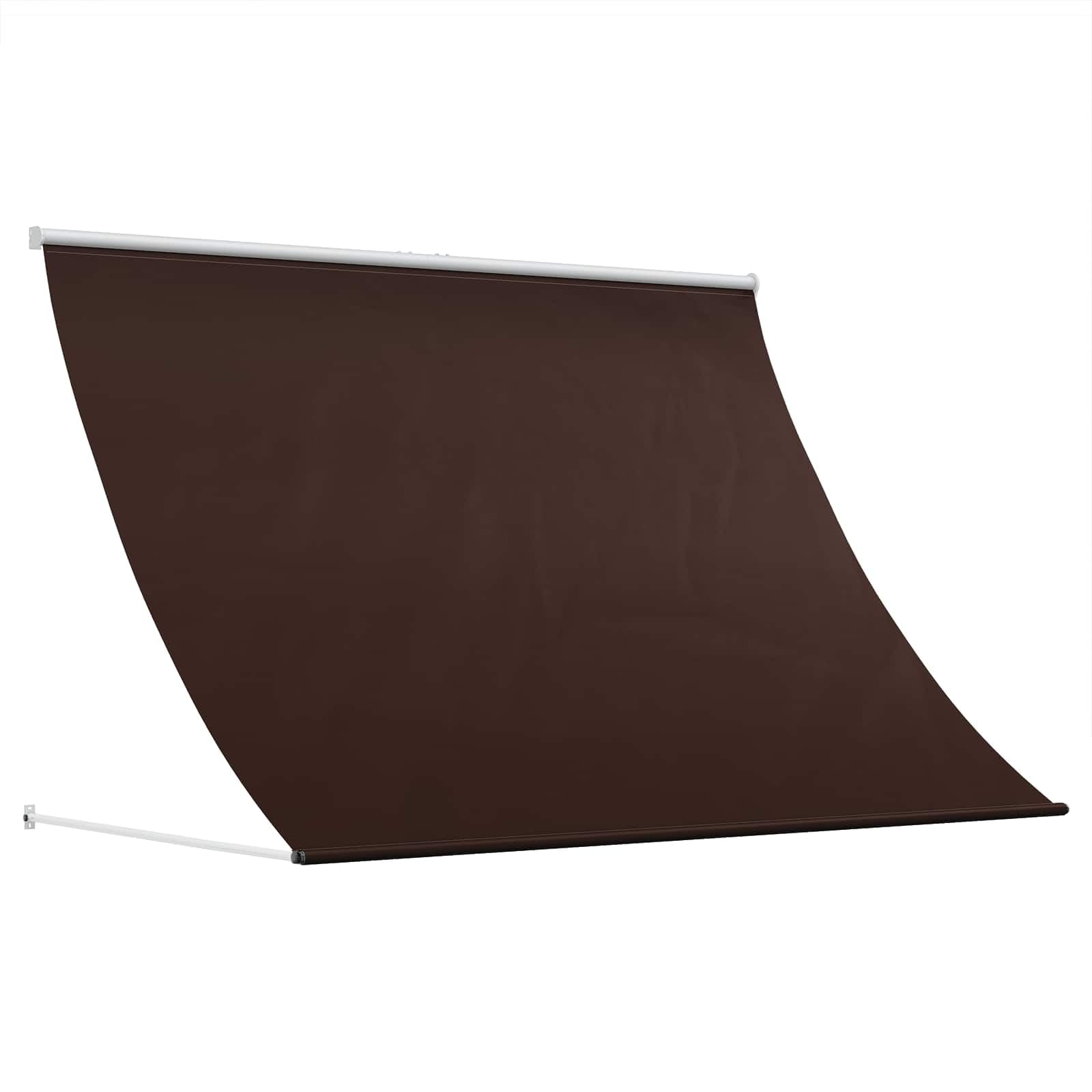 vidaXL Awning Brown 400 x 150 cm 180 g/m² Polyester with PU Coated, Modern Awning, UV-Protected Canopy, Adjustable Shade, Retractable Garden, Outdoor Sun Protection, Functional Terrace — image 1