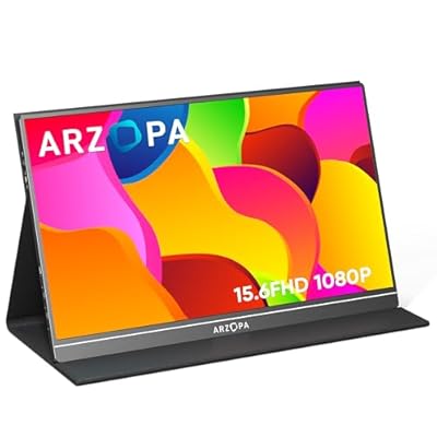 ARZOPA S1 Table Monitor Portátil Full HD de 15 6" y 1920x1080 Píxeles Pantalla Móvil Externa IPS con HDMI/Tipo-C/USB-C para Portátil/PC/Mac/PS4/Xbox