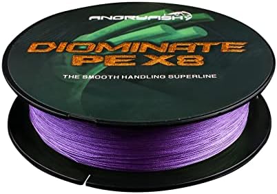 ANGRYFISH 8 Strands Braided Fishing Line-Excellent Tensile Smooth-Super Strong for Saltwater and Freshwater-High Value(Purple,80LB/0.50MM-327YD)