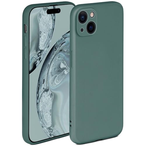 ONEFLOW Soft Case für iPhone 15 Hülle aus Silikon mit Kameraschutz, Silikonhülle mit erhöhtem Schutz fürs Display, Backcover Schutzhülle, weiche Handyhülle, Petrol