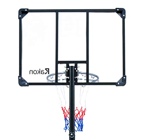 Rakon Portable Basketball Hoop Height Adjustable 5.4ft-7ft Basketball Stand Backboard System for Both Youth and Adults