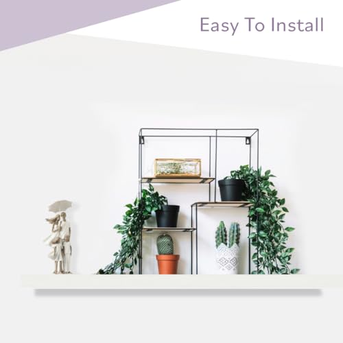 Anika Floating Shelf / 3 Separate Sizes & 4 Colour Options / 3.8cm Thick Hollowboard/Bedroom/Kitchen/Living Room/Office (White, 80cm) - Image 5