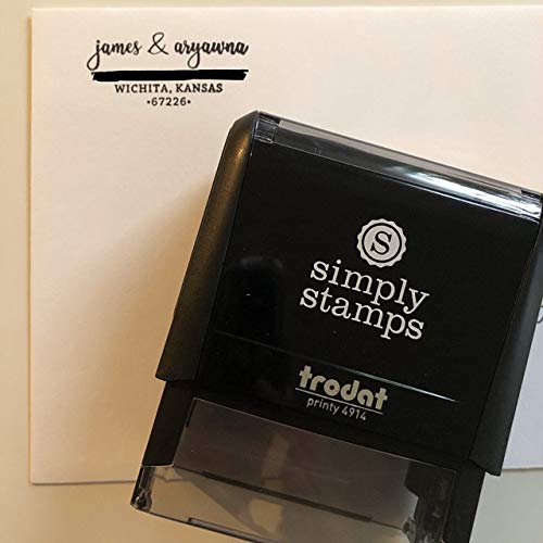 Custom Return Address Stamp, Personalized Script Self-Inking Address Stamp #TOP4
