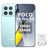 XIAOMI POCO F8 Pro-Smartphone da 12+256 GB,tripla fotocamera da 50 MP con OIS, schermo AMOLED da 6,59'' 120 Hz,Snapdragon 8 Elite,Hypercharge 100 W,blu,incluso cuffie smart incluse Bianco