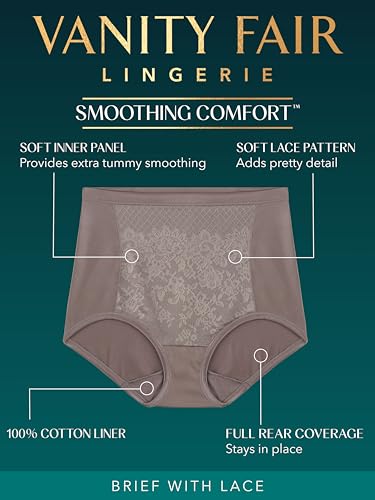 Image of Vanity Fair Women's Smoothing Comfort Brief Panties with Rear Lift