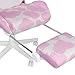 XUOXFUTZIG Sport Pink Series Gaming Chair with Footrest - Velvet-Like Fabric & Memory Foam for All-Day Comfort