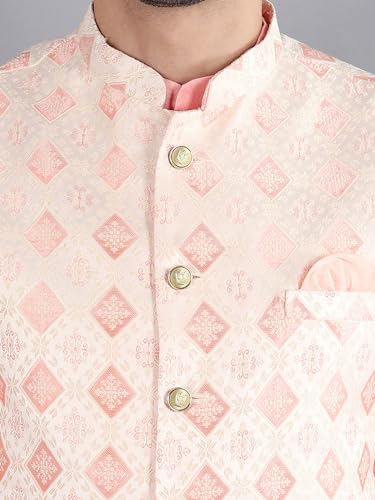 Image of Uri and MacKenzie Men's Silk Blend Kurta Pajama with Designer Ethnic Nehru Jacket /Modi Jacket