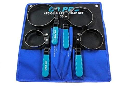 US PRO Swivel Oil Filter Strap Removal Wrench Set 4 Piece 3099
