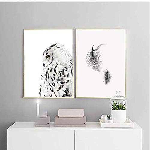 Peinture hibou affiche de qualité supérieure toile imprimée salon 50x70