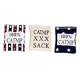 Parliky 3pcs Cats Toys Refill Sack Toy for Cats Nip Sack Bag for + Water Soluble Bags for Fishing Planter Bowls Pet
